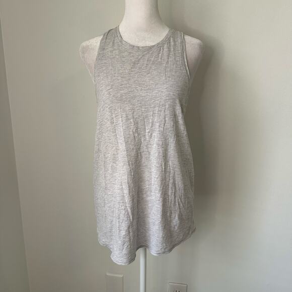 Lululemon light heather gray open-back sleeveless tank top - Picture 2 of 10